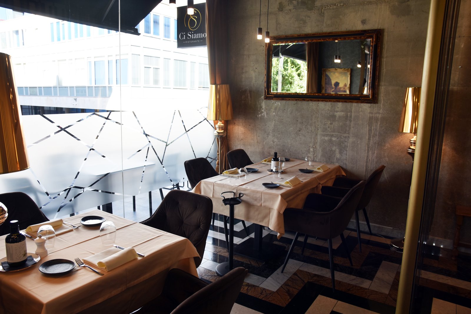 Interijer talijanskog restorana Ci Siamo Zagreb